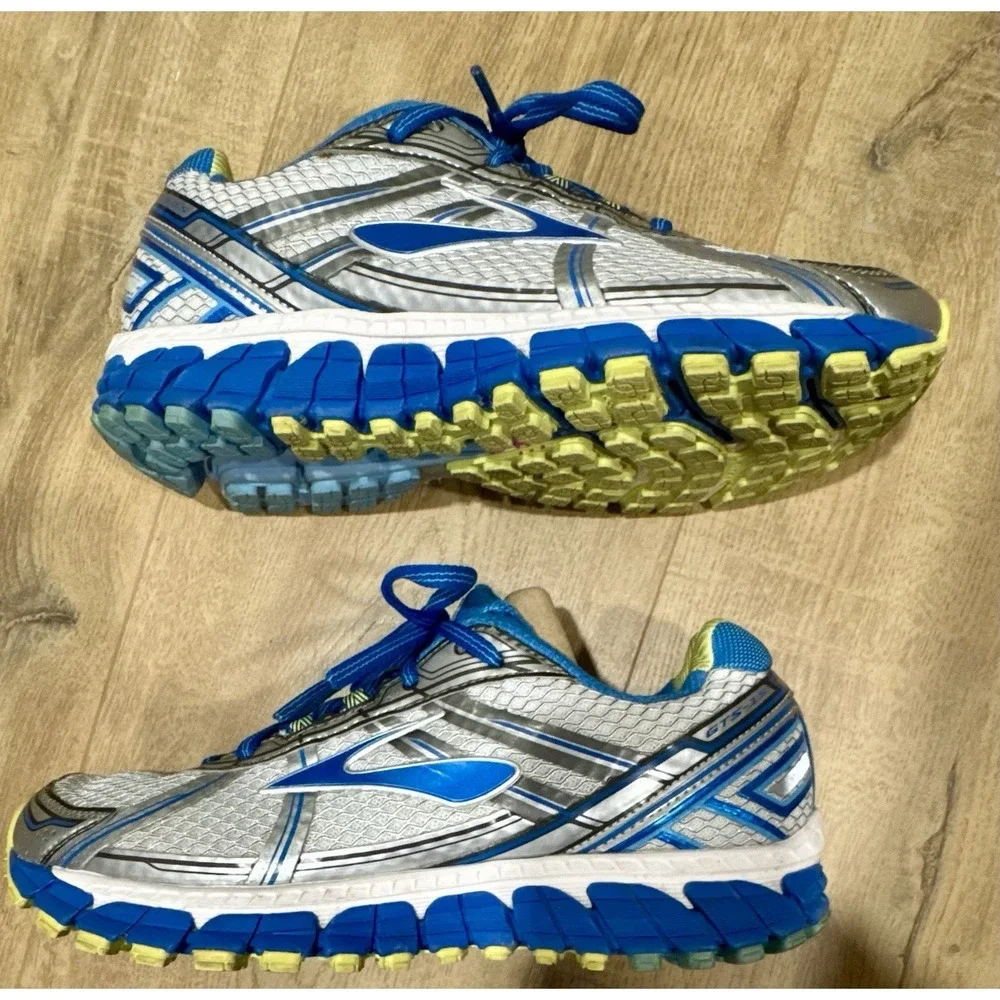 Brooks Adrenaline GTS 15 Running Shoes Blue Silver 1201741B179 Women's Size 8 B